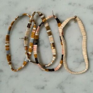 Beautiful - Neutral Pink & Gold Shashi Tilu bracelets. Set of 4